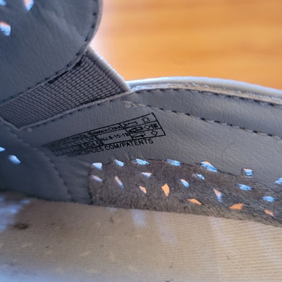 Vionic SPLENDID‎ Midi Perf Gray Leather Loafers 7.5 Perforated Laser Cut - Picture 5 of 8